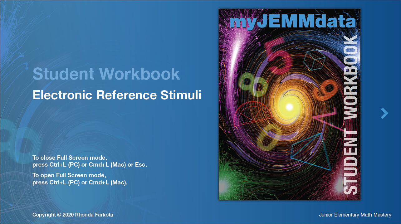 myJEMMdata Student Workbook Electronic Reference Stimuli